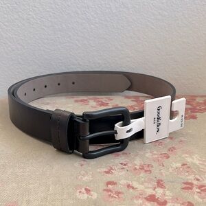 NWT Goodfellow & Co Dark Brown Leather Dress Belt, Size Medium 32-36, 44” Long